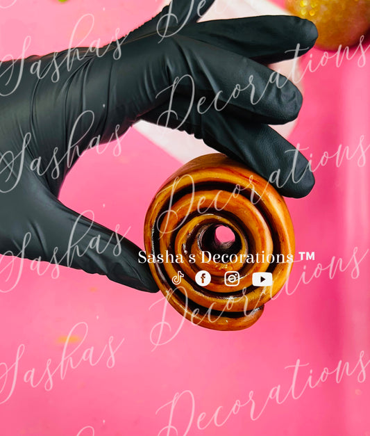 One Faux Cinnamon Roll Topper Piece PREORDER