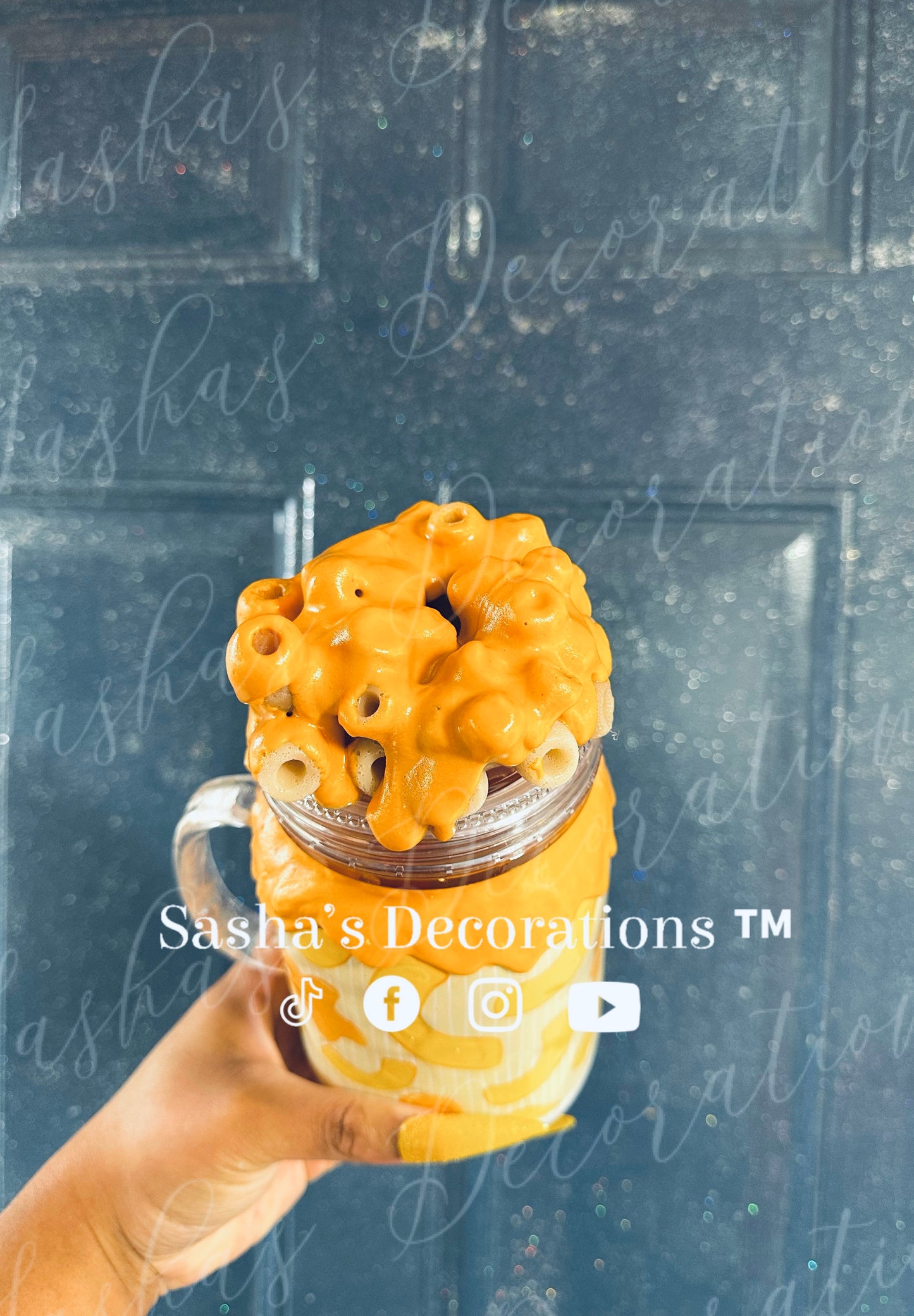 Cheesy Noodles Snow Globe Tumbler Cup