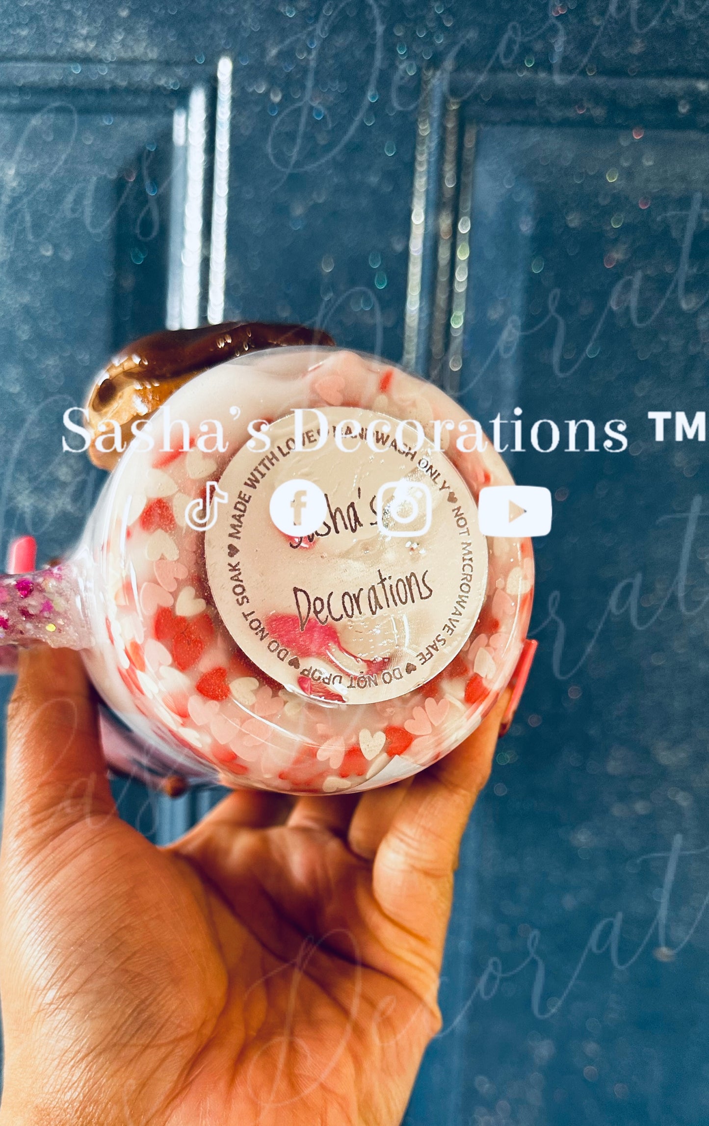 Love Chocolate Donut John 4:16 Snow Globe Tumbler Cup