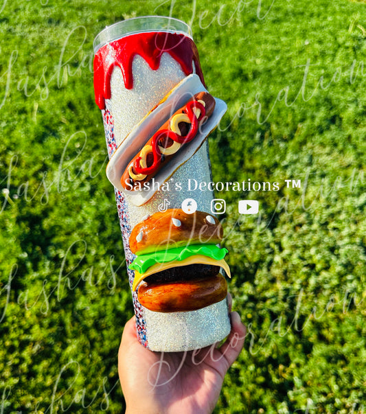 Grill Food Burger/ Hotdog 3DTumbler Cup