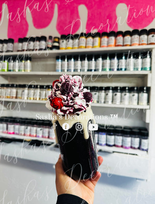 Black Raspberry Slushie Snow Globe Tumbler Cup TUTORIAL