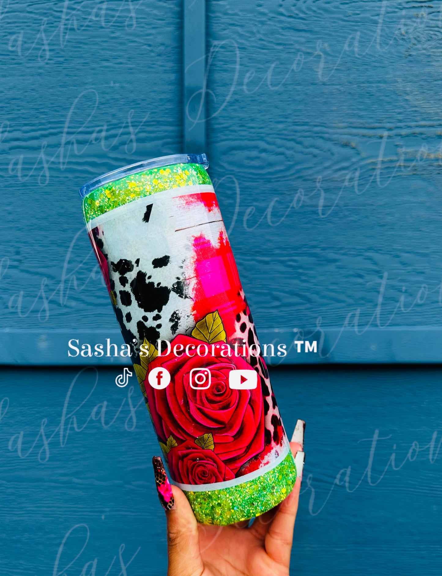 Multi- Animal 3D Floral Handle Tumbler Cup