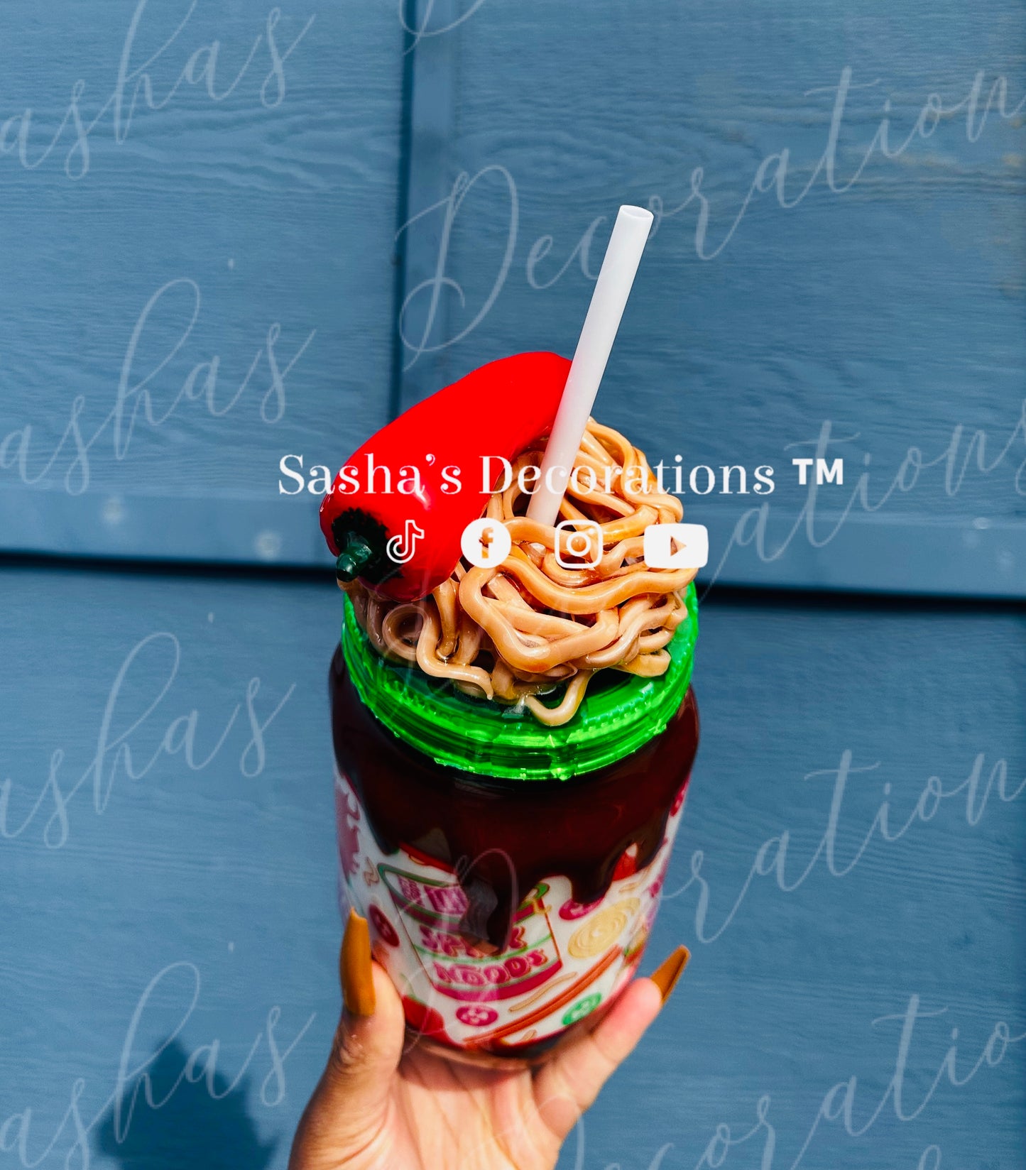 Spicy Noodles Snow Globe Tumbler Cup