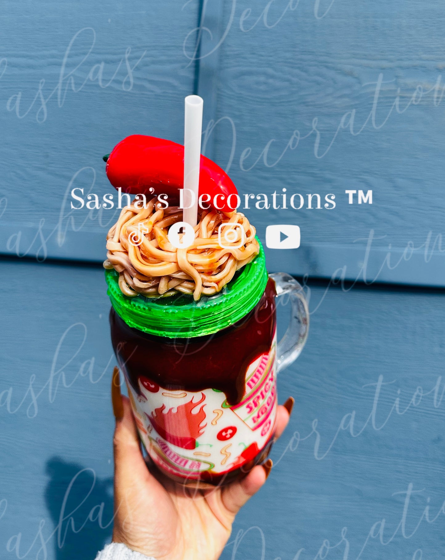 Spicy Noodles Snow Globe Tumbler Cup