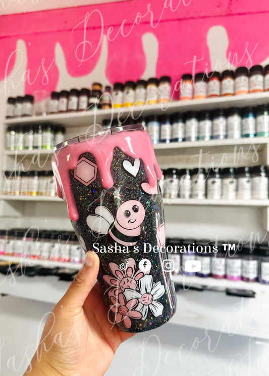 Pink Bee Tumbler Cup