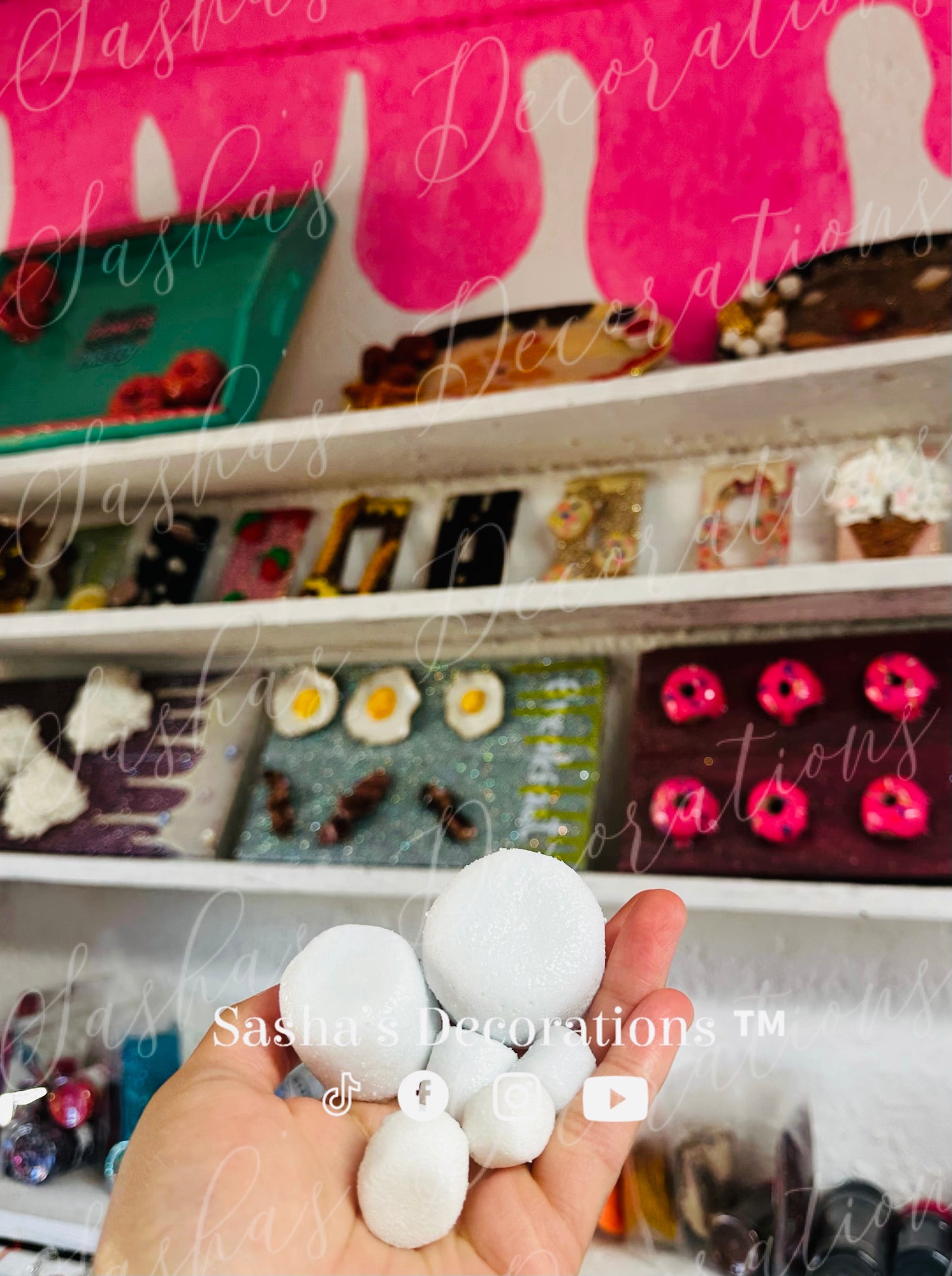 Faux Marshmallow Pieces PREORDER (Quantity 6)