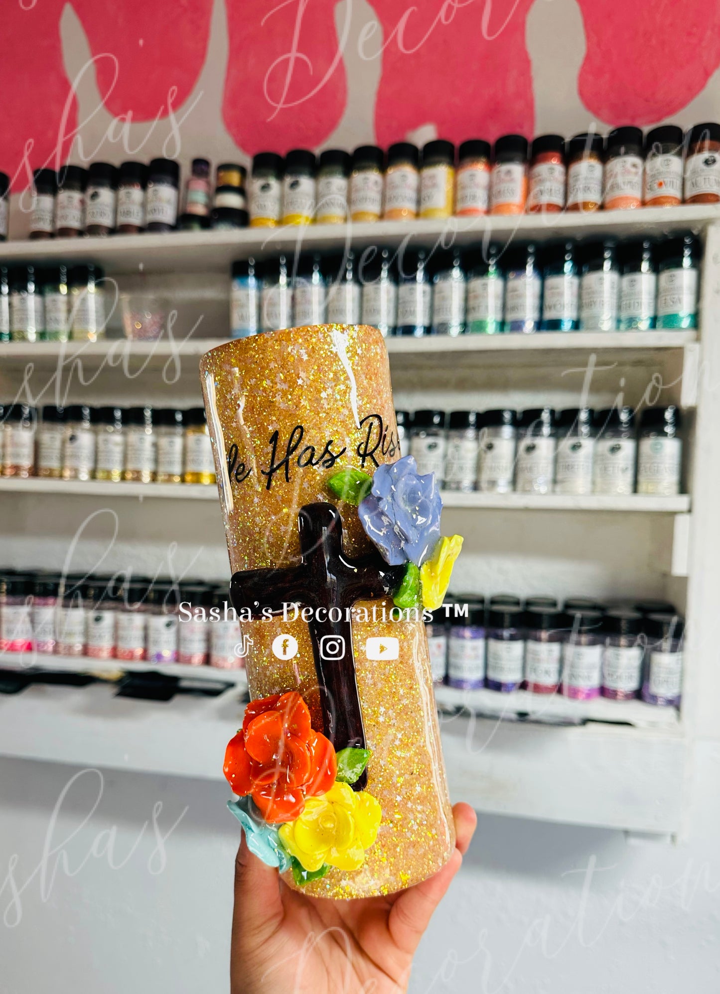 He Has Risen Tumbler Cup