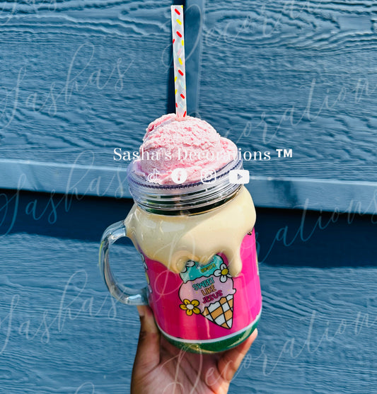 3D Sweet Like Jesus Ice Cream Mug Snow Globe Tumbler Cup