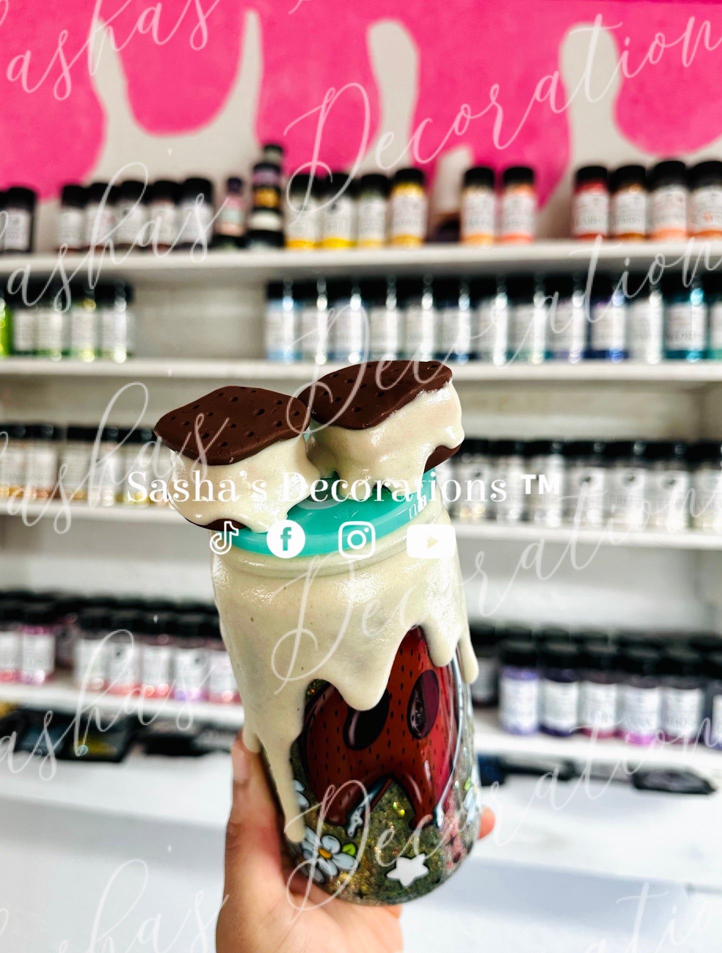 Ice Cream Sandwich cryp tid Snow Globe Tumbler