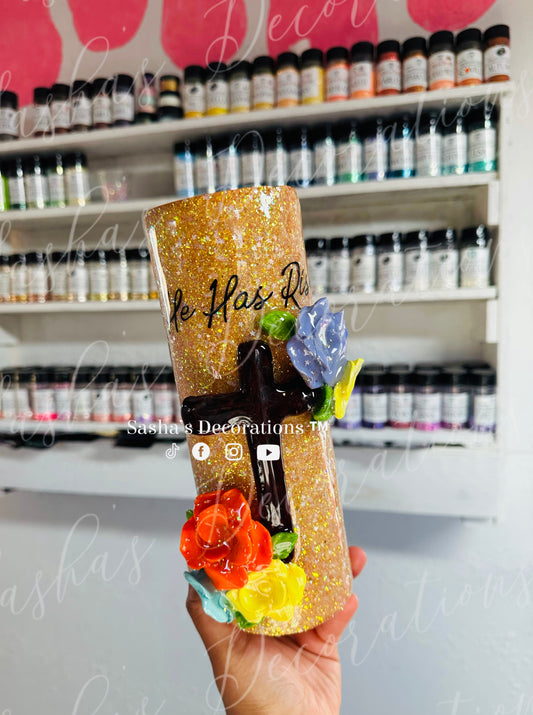 He Has Risen Tumbler Cup