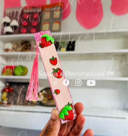 Strawberry Pink Bookmark w/ Tassel PREORDER
