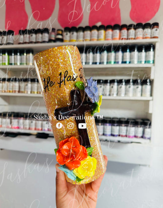 He Has Risen Tumbler Cup