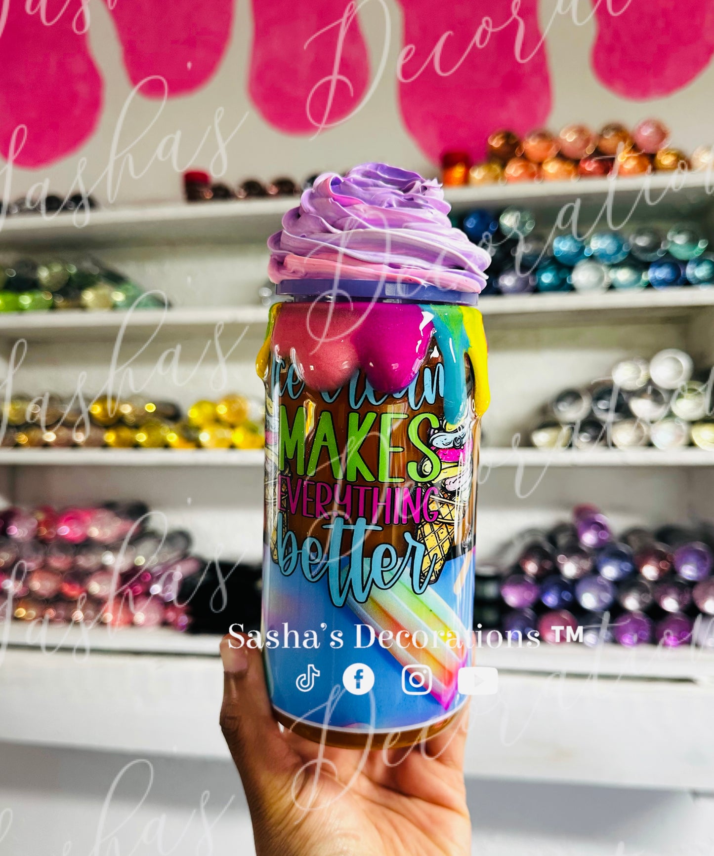 Ice Cream Makes Everything Better Snow Globe Cup