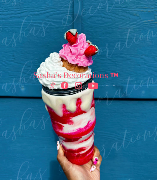 A Strawberry Cupcake Swirl PREORDER tumbler
