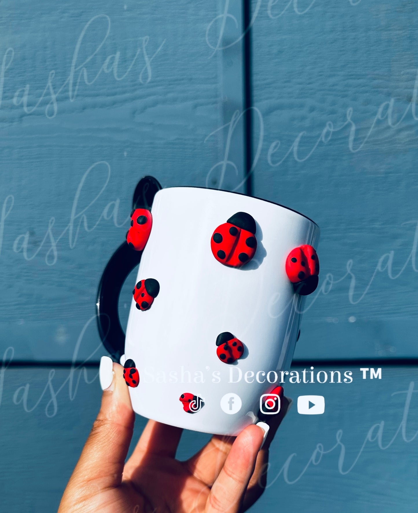 Ladybug 3D Ceramic Mug w/ Spoon