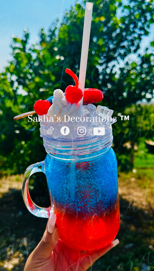 Cherry Blueberry Slushy Snow Globe Tumbler Cup