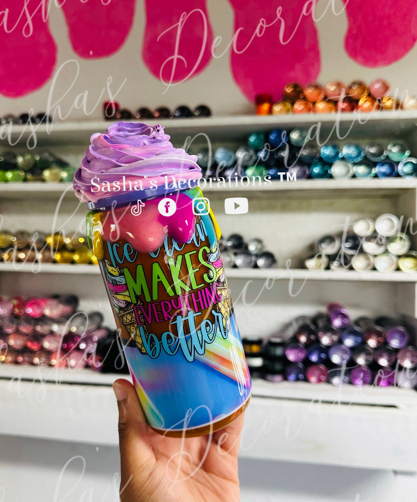 Ice Cream Makes Everything Better Snow Globe Cup