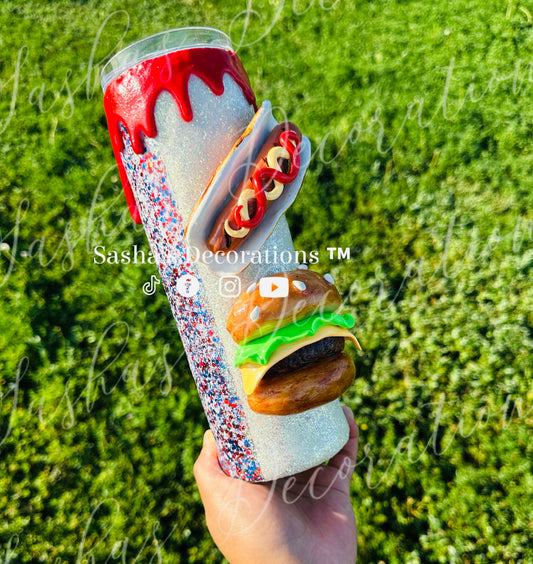 Grill Food Burger/ Hotdog 3DTumbler Cup