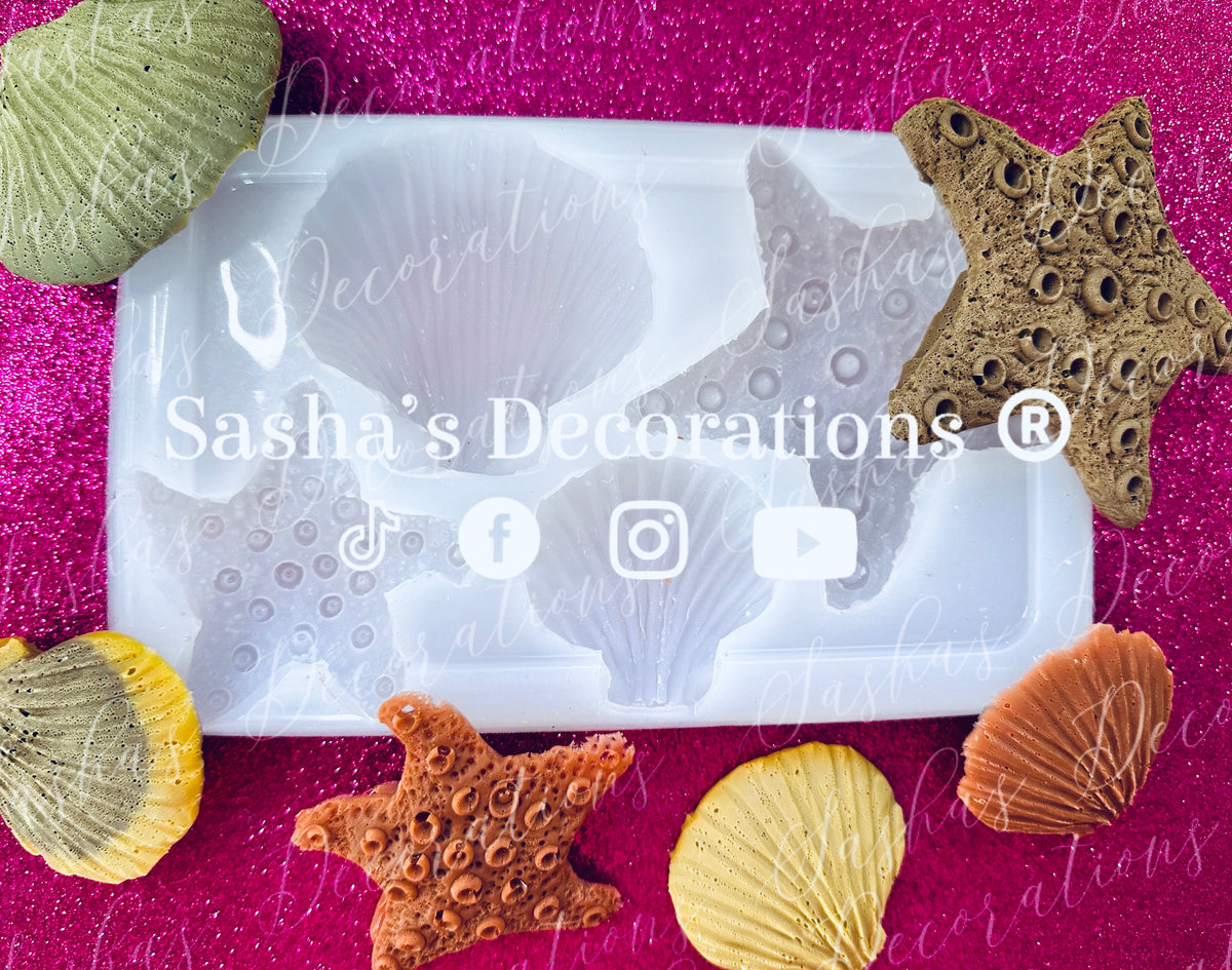 Sea Shells Star Fish Mold PREORDER