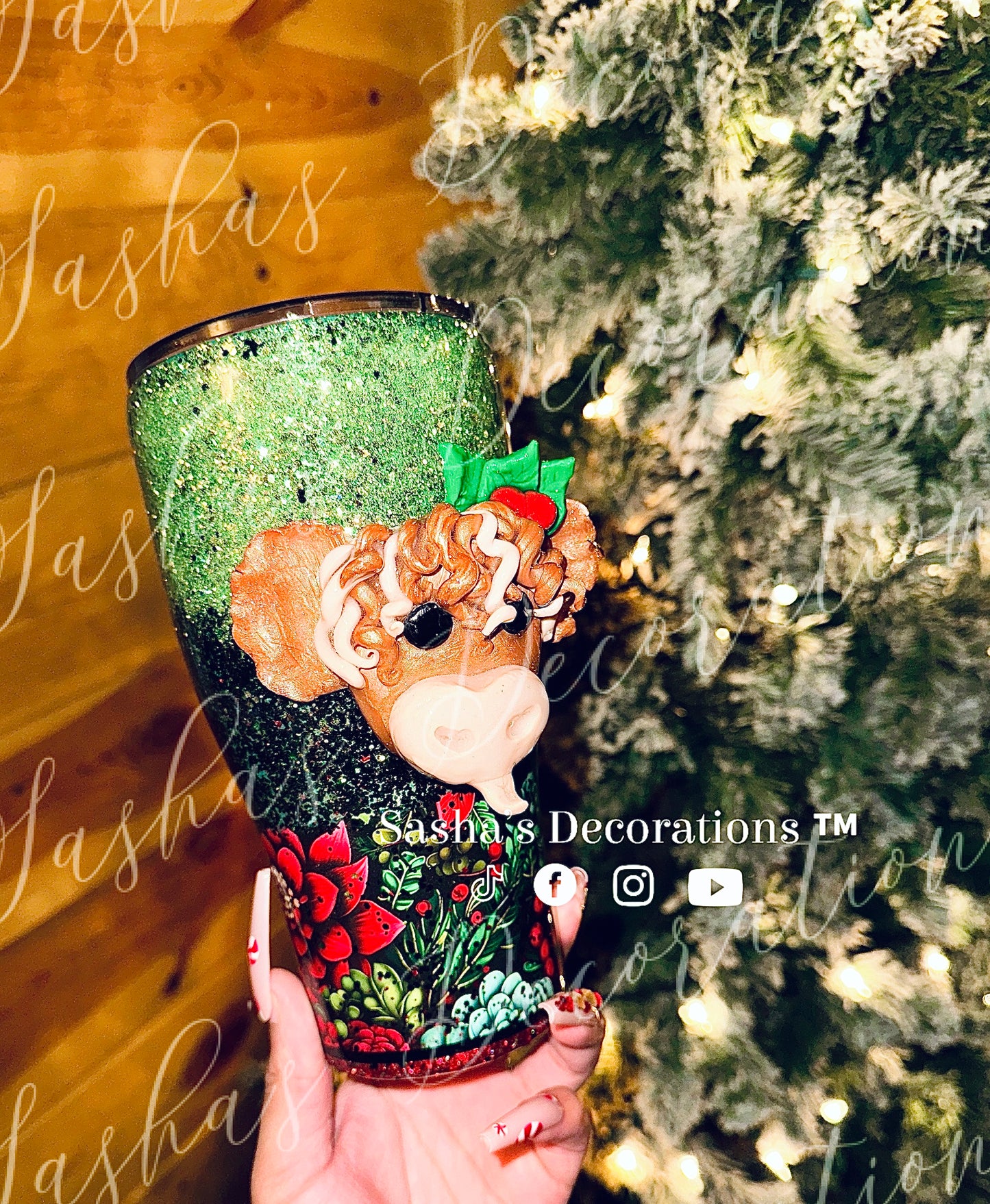 Christmas Highland Cow TUTORIAL