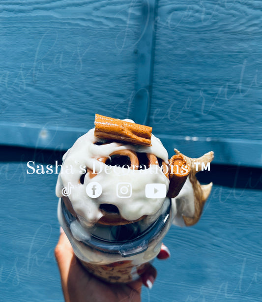 Cinnamon Roll Shark Tumbler Cup