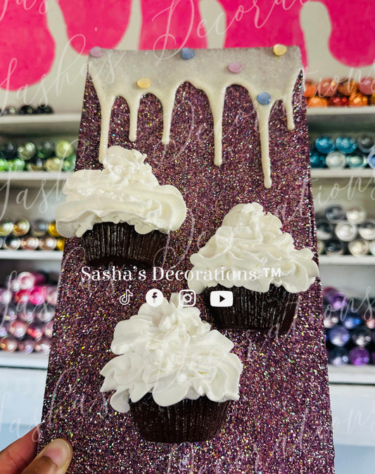 Chocolate Vanilla 3D Cupcake Wall Decor