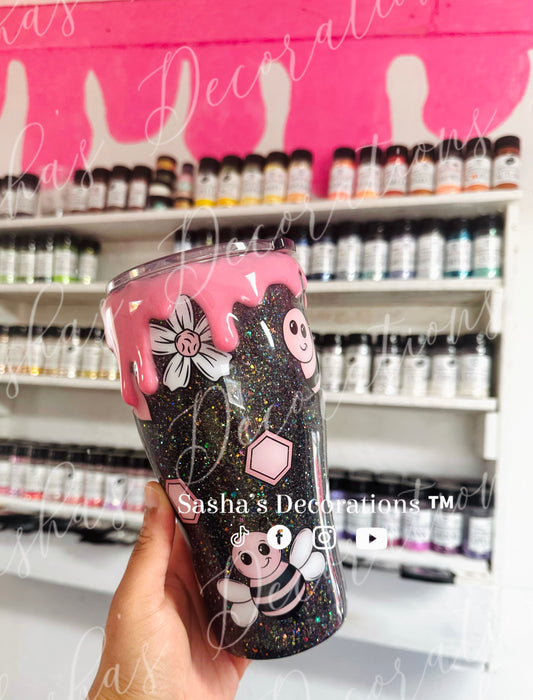 Pink Bee Tumbler Cup