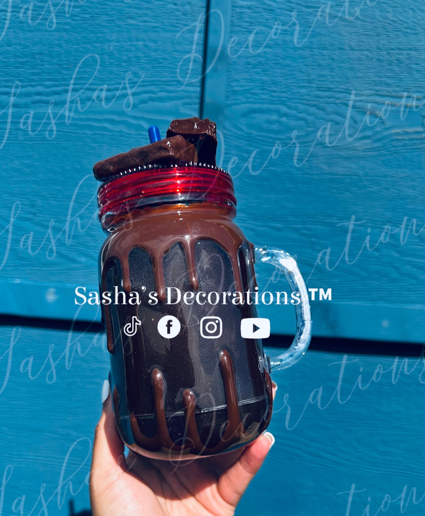 Hungry? Grab A Scripture Chocolate Snow Globe Handled Tumbler Cup
