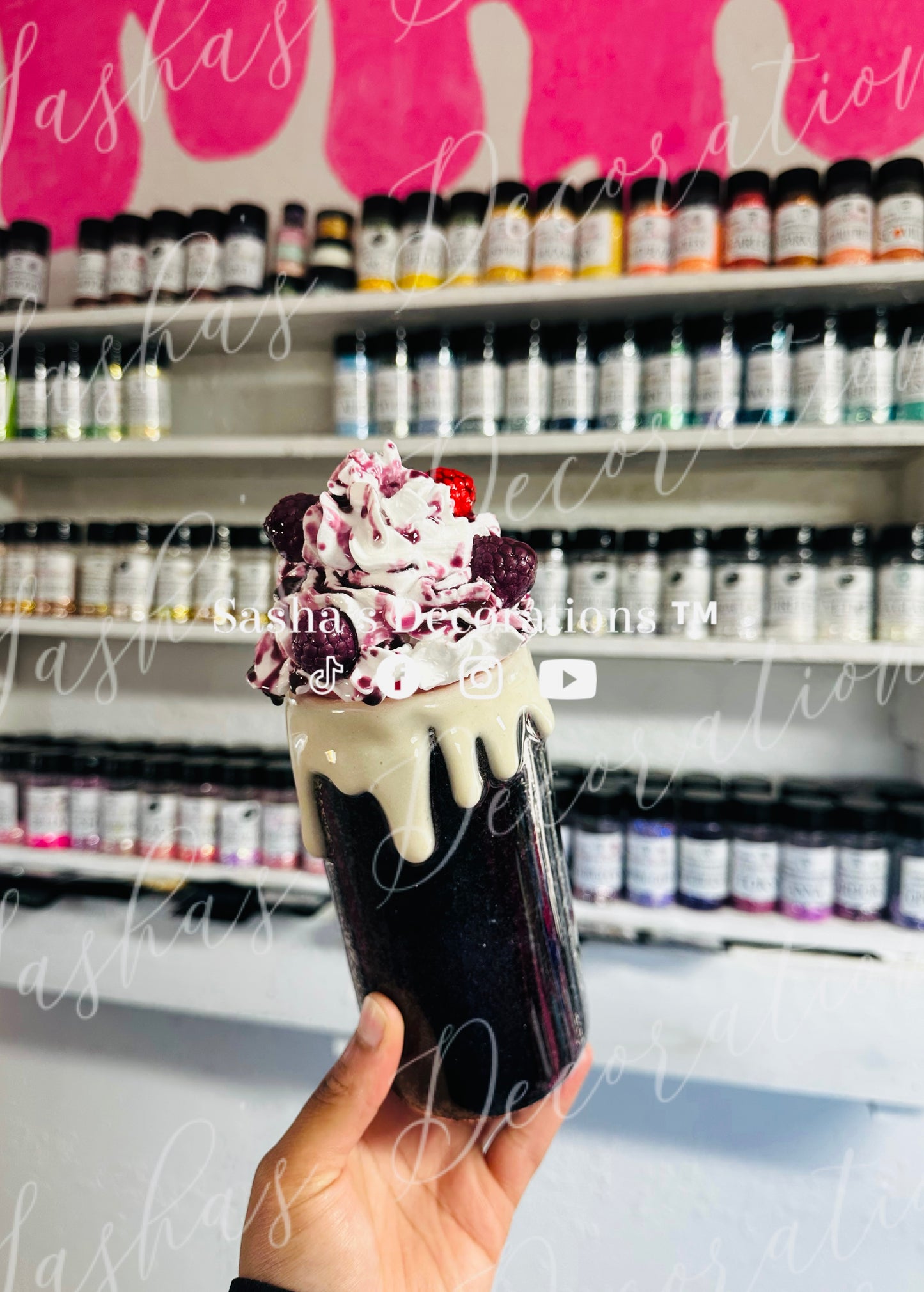 Black Raspberry Slushie Snow Globe Tumbler Cup TUTORIAL