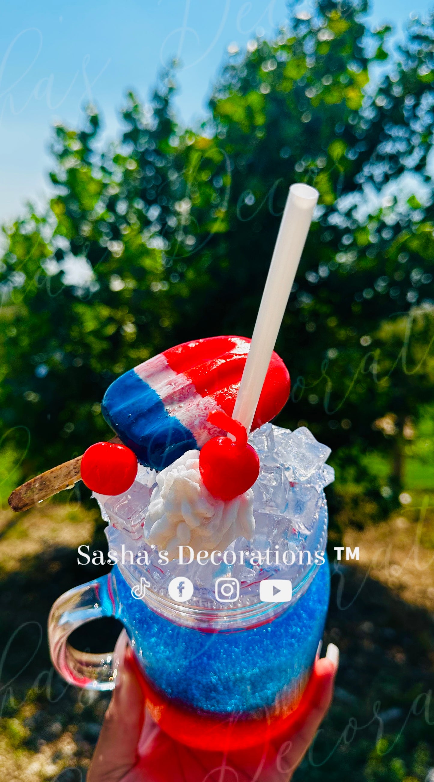 Cherry Blueberry Slushy Snow Globe Tumbler Cup