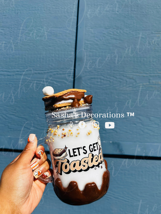 Let’s Get Toasted S’mores Snow Globe Tumbler Cup