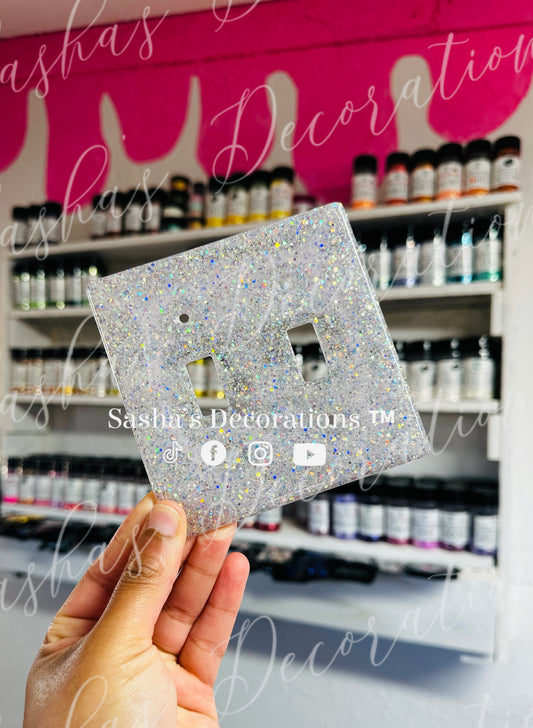 Silver glitter Outlet/ Switch Cover PREORDER