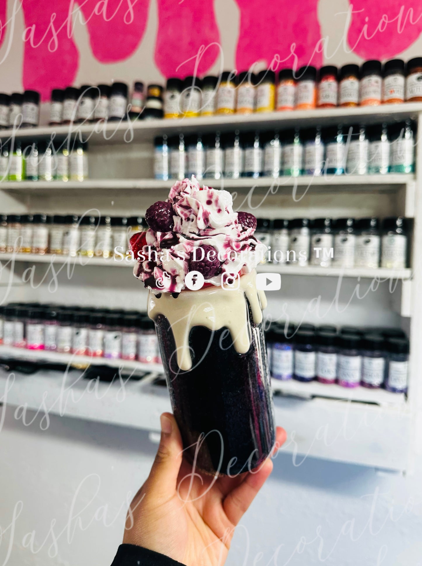 Black Raspberry Slushie Snow Globe Tumbler Cup TUTORIAL