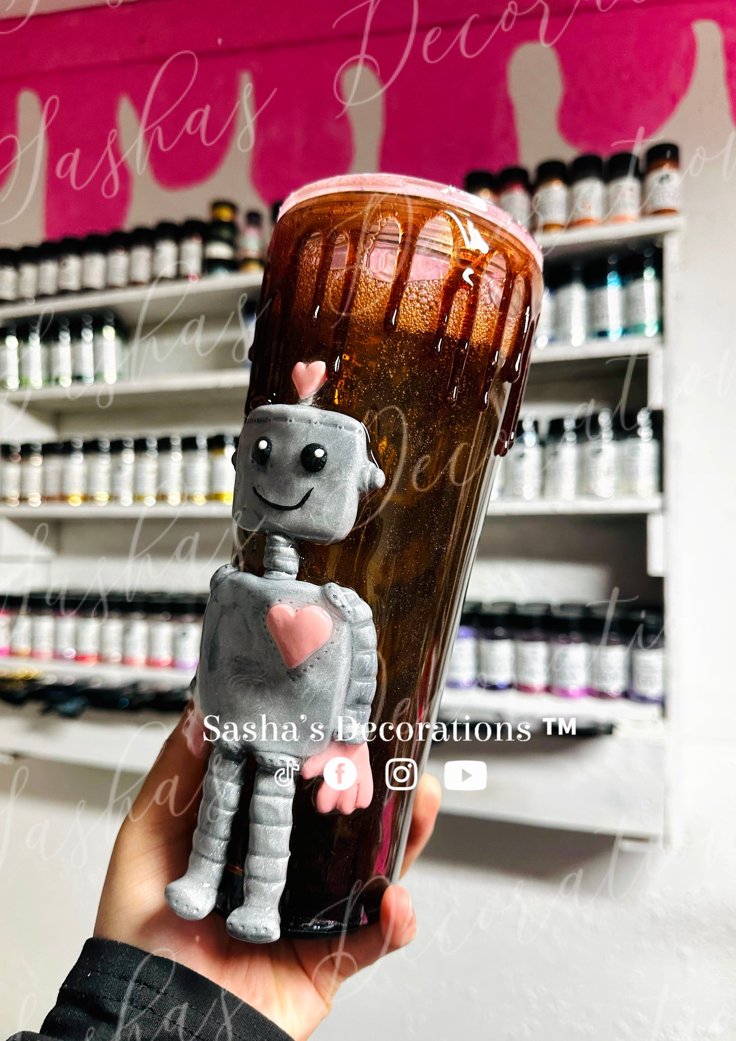 Love Robot Snow Globe TUTORIAL