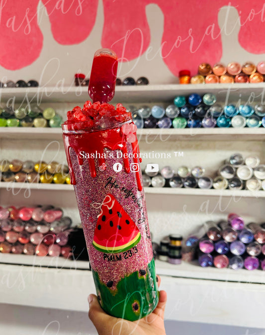 He Refreshes My Soul Watermelon Tumbler Cup
