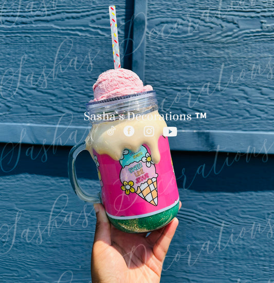 3D Sweet Like Jesus Ice Cream Mug Snow Globe Tumbler Cup