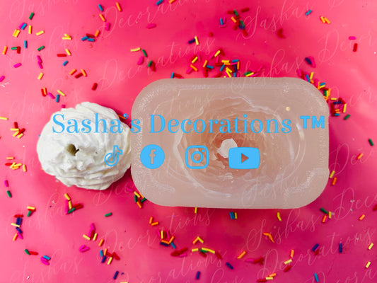 Faux Whipped Cream w/ Straw Hole Mold PREORDER (multiple sizes available)