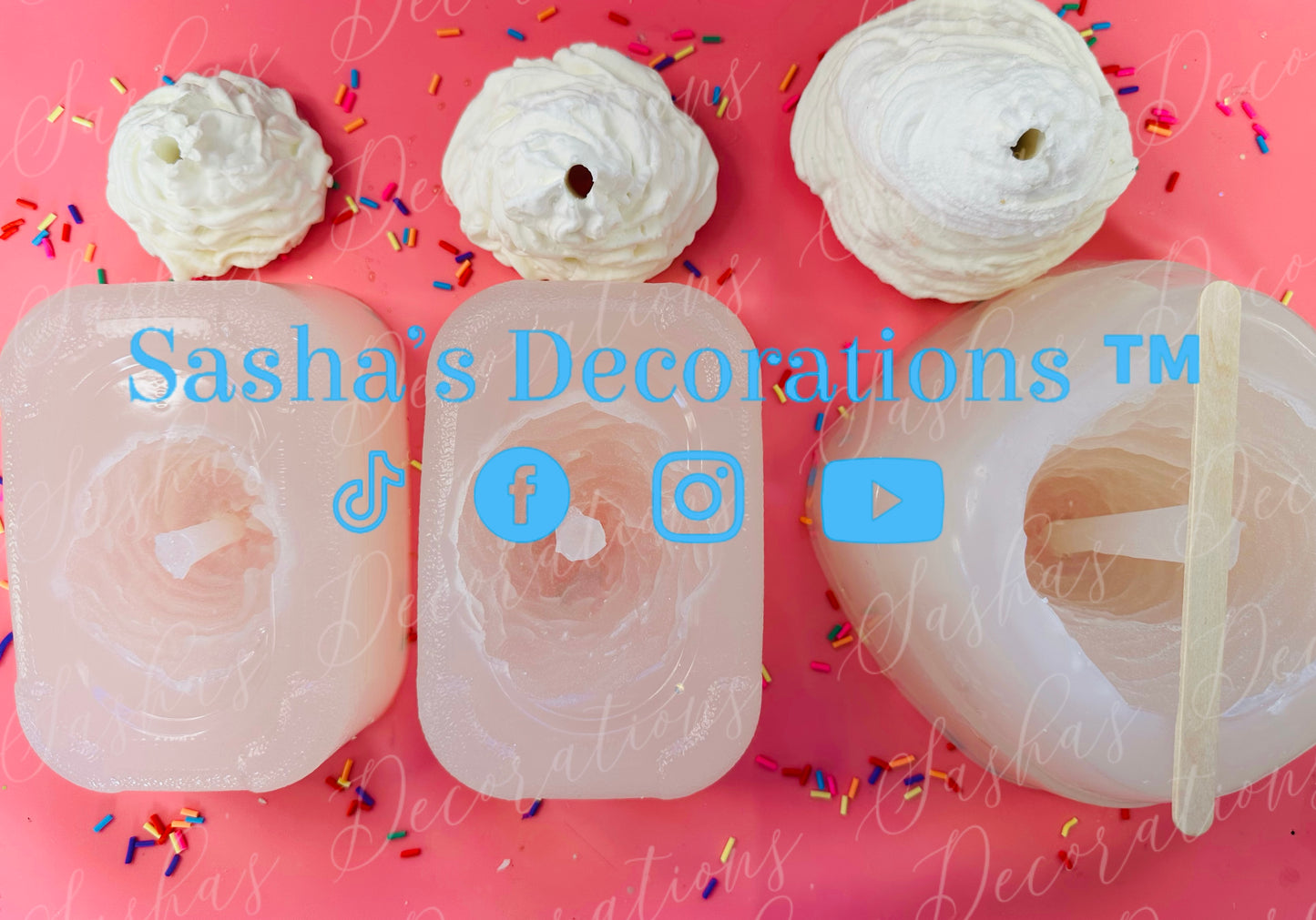 Faux Whipped Cream w/ Straw Holes Mold Bundle PREORDER