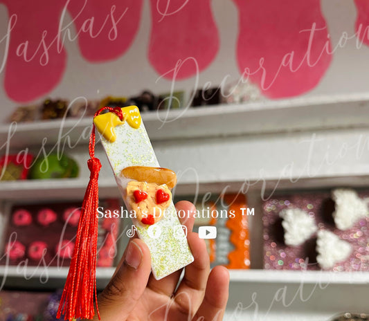 Pizza 3D Bookmark w/ tassel