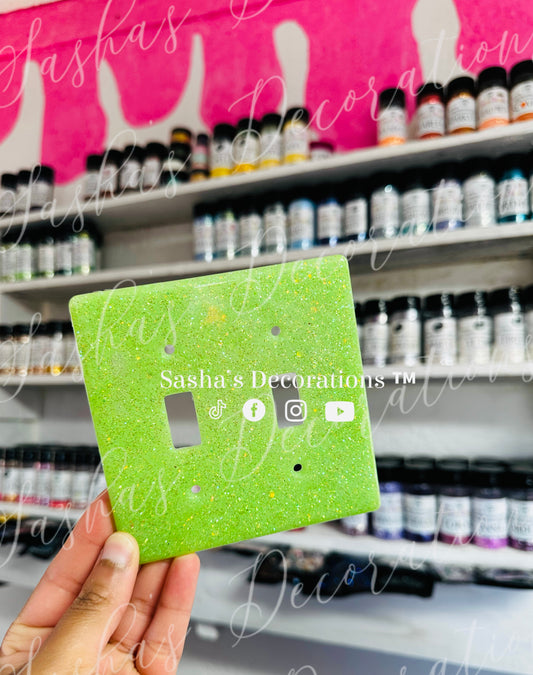 Green Glitter Outlet/ Switch Cover PREORDER