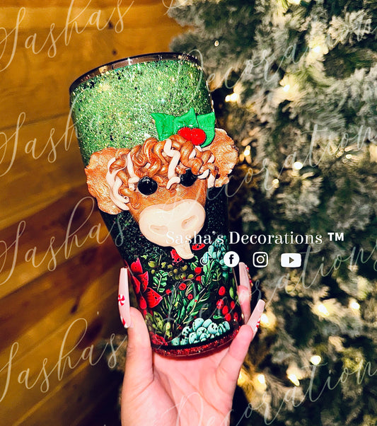 Christmas Highland Cow TUTORIAL
