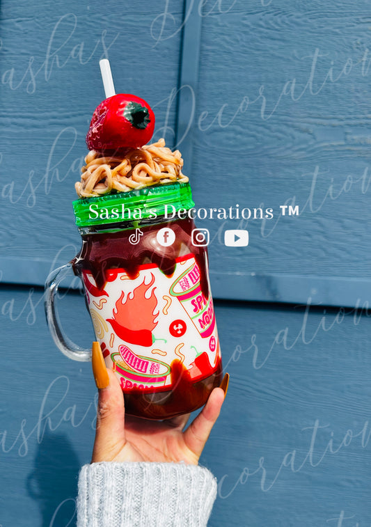 Spicy Noodles Snow Globe Tumbler Cup