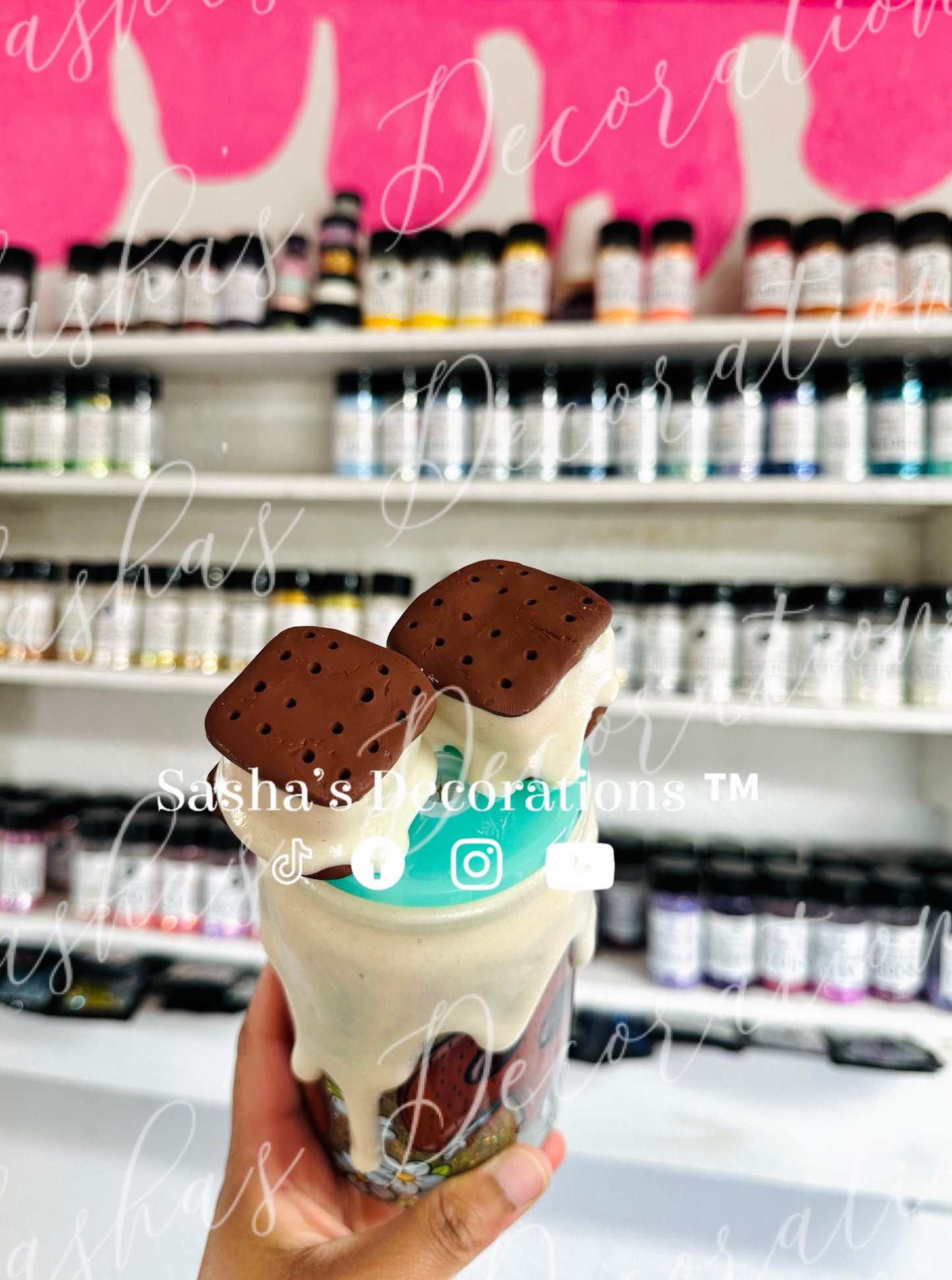 Ice Cream Sandwich cryp tid Snow Globe Tumbler