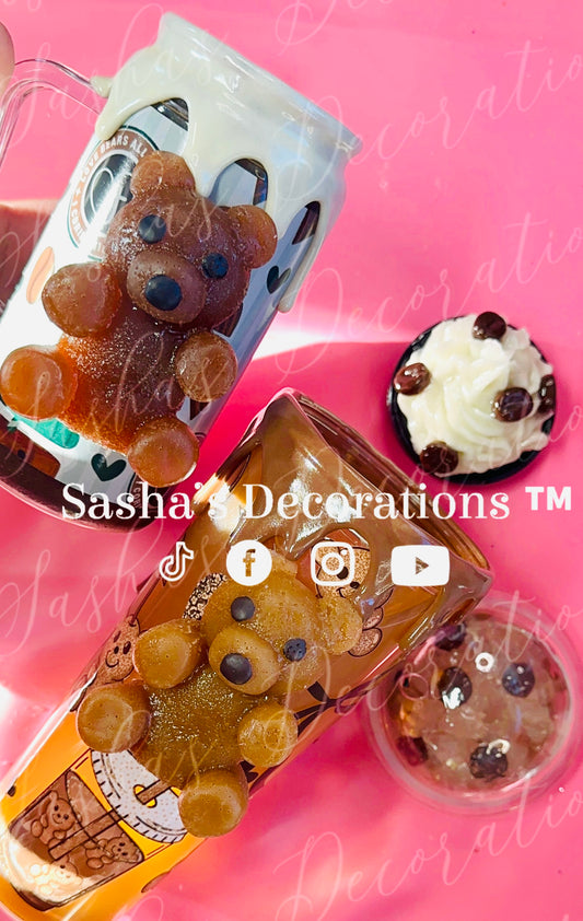 3D Flatback Bear Piece PREORDER (multiple colors available)