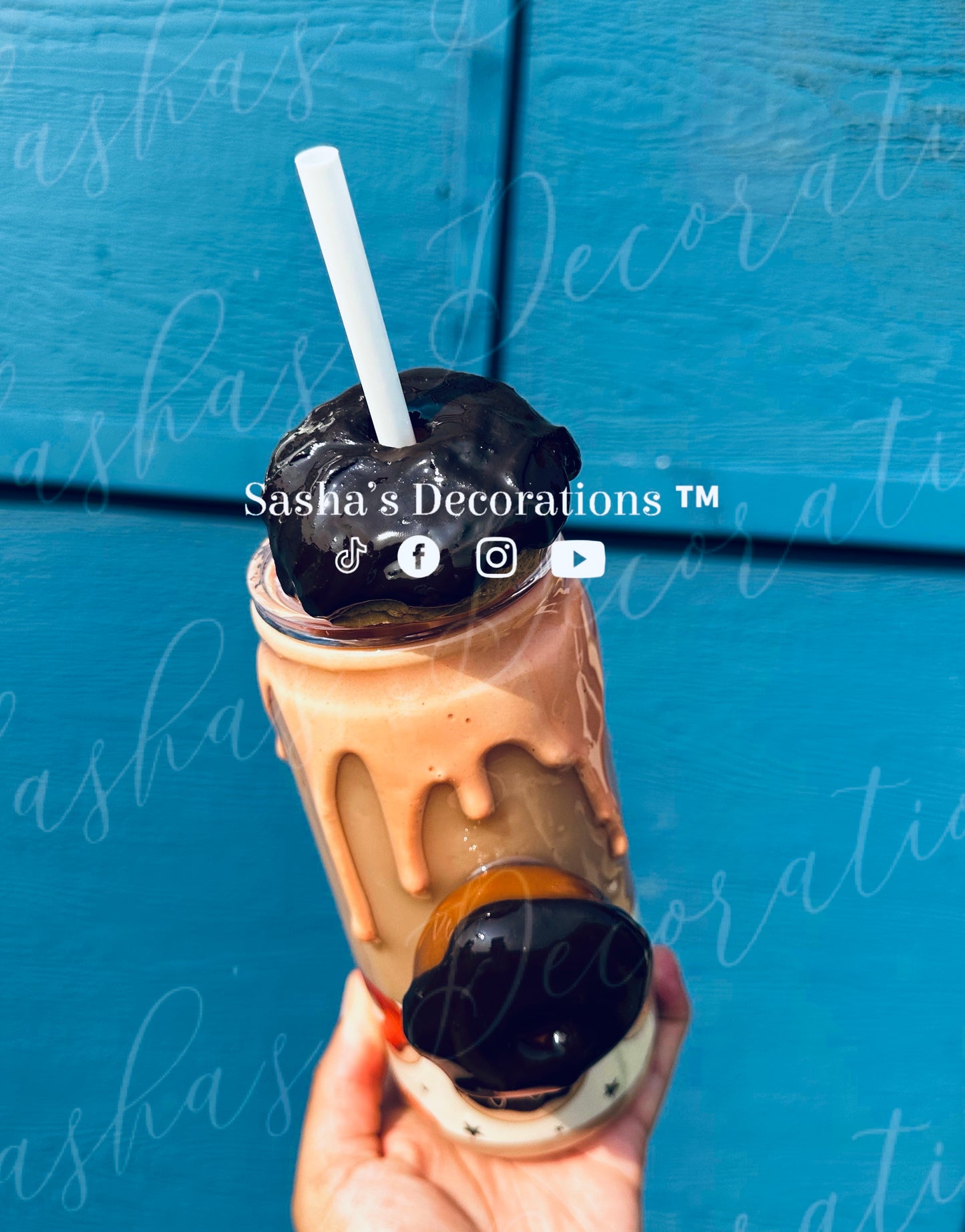 Chocolate 3D Donut Snow Globe Tumbler Cup