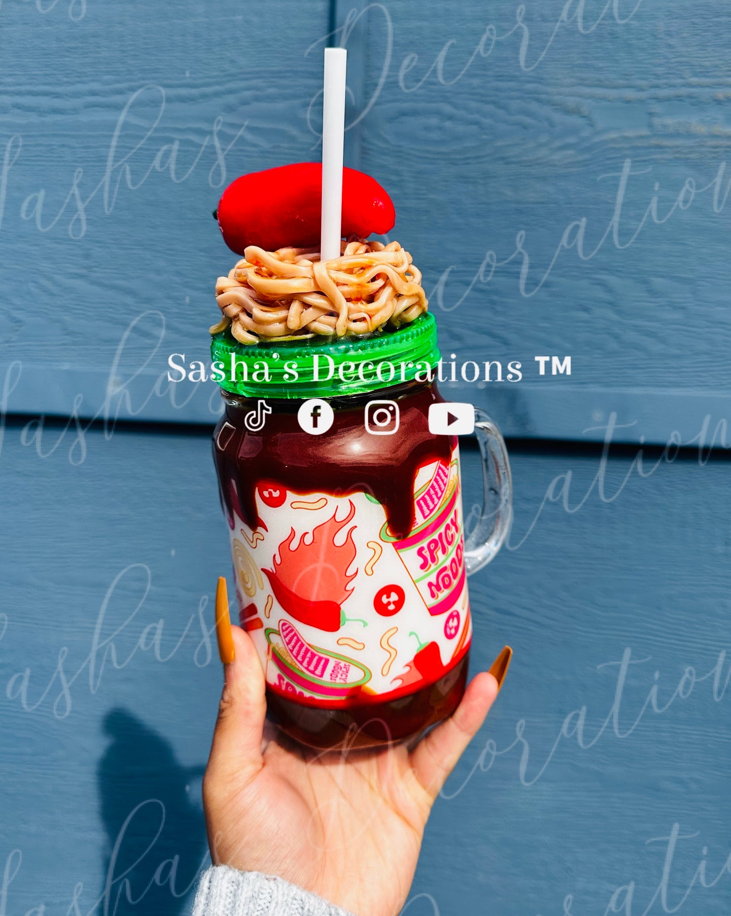 Spicy Noodles Snow Globe Tumbler Cup