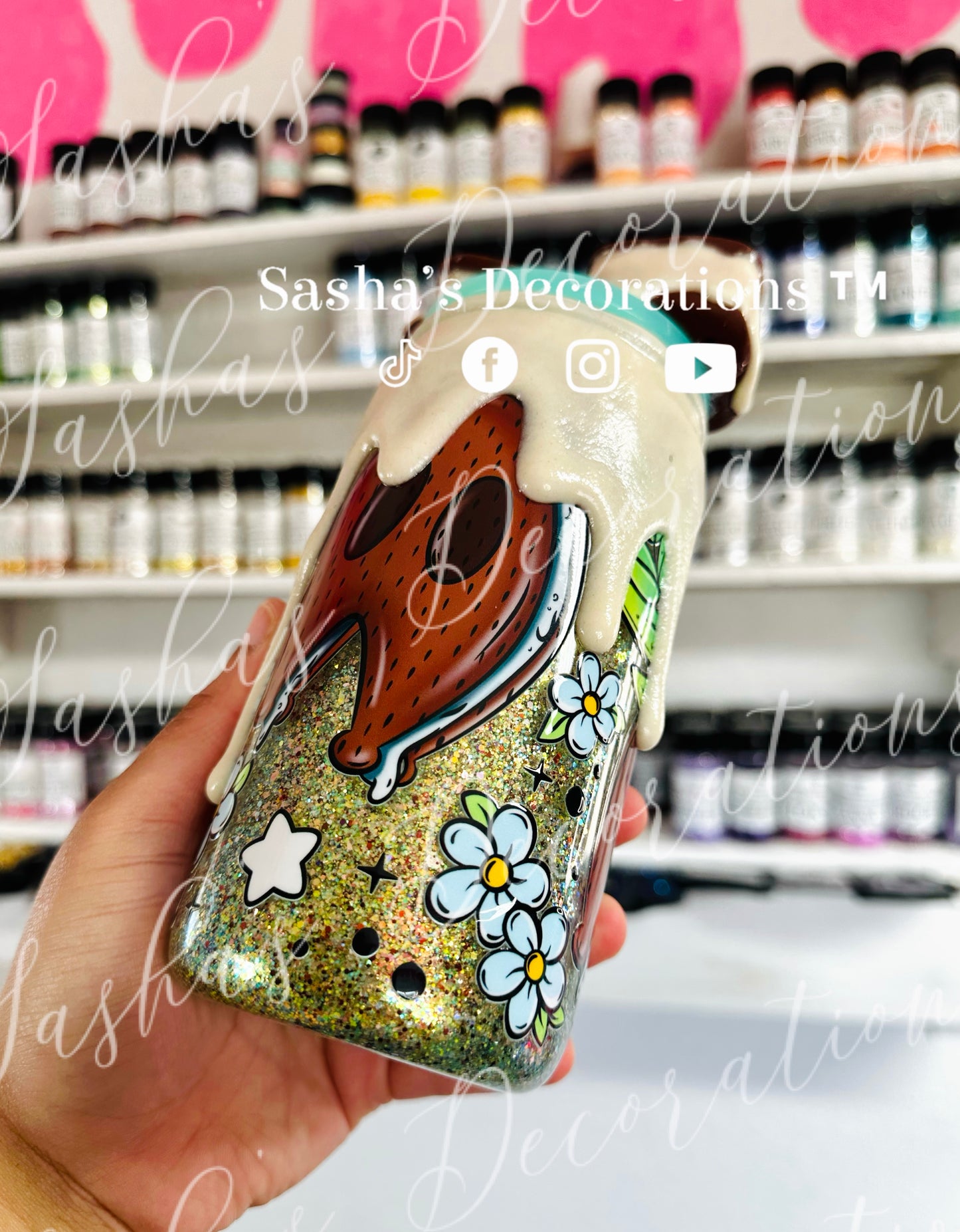 Ice Cream Sandwich cryp tid Snow Globe Tumbler