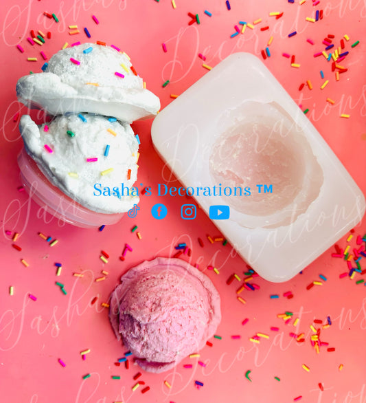 1 ๐๐๐ ๐ฎ๐ฅ๐๐ซ Size Ice Cream Scoop Silicone Mold PREORDER