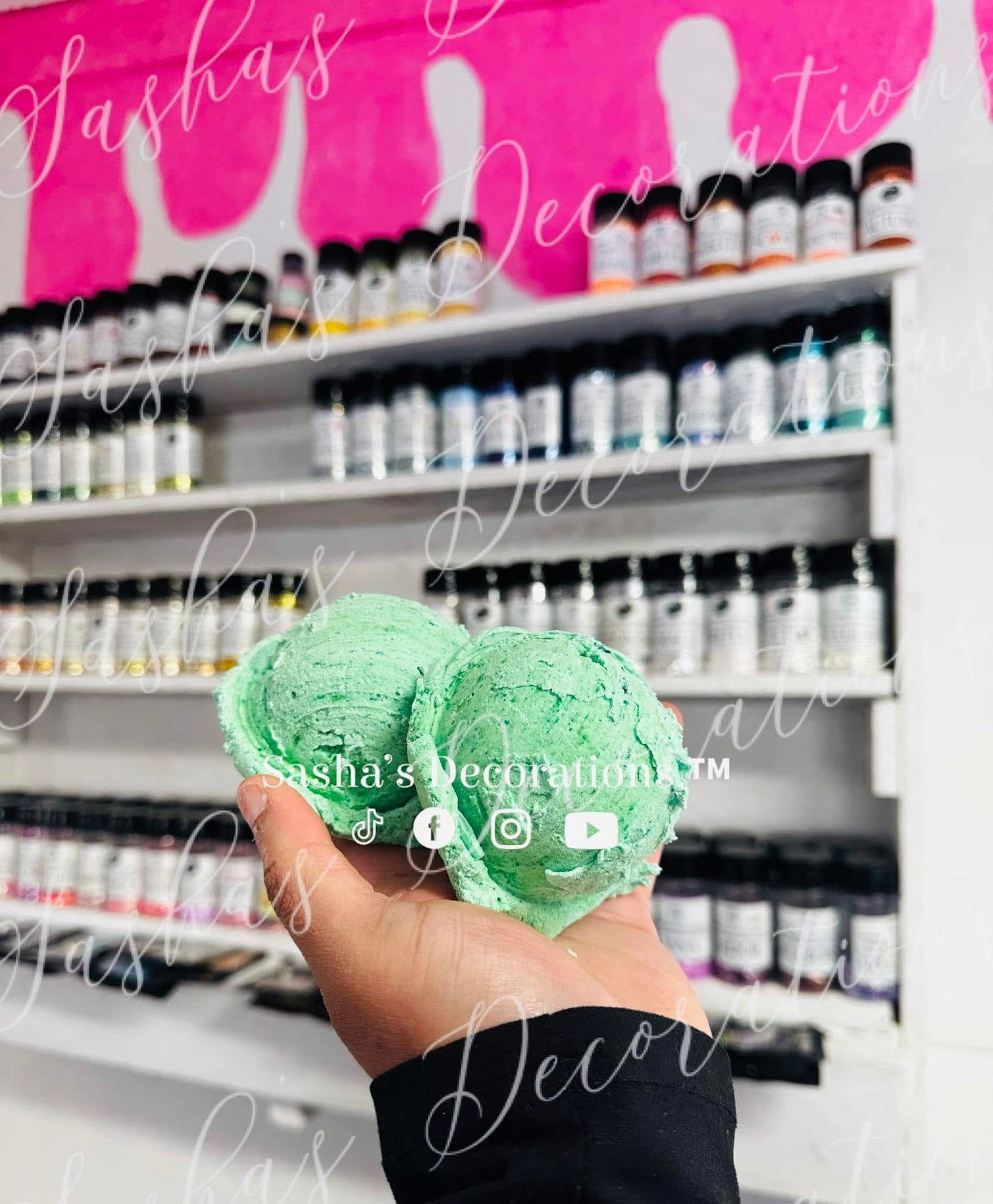 Mint Chocolate Faux Ice Cream Scoop Quantity 1 PREORDER (no epoxy)