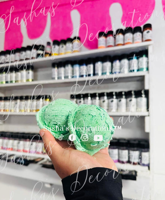 Mint Chocolate Faux Ice Cream Scoop Quantity 1 PREORDER (no epoxy)